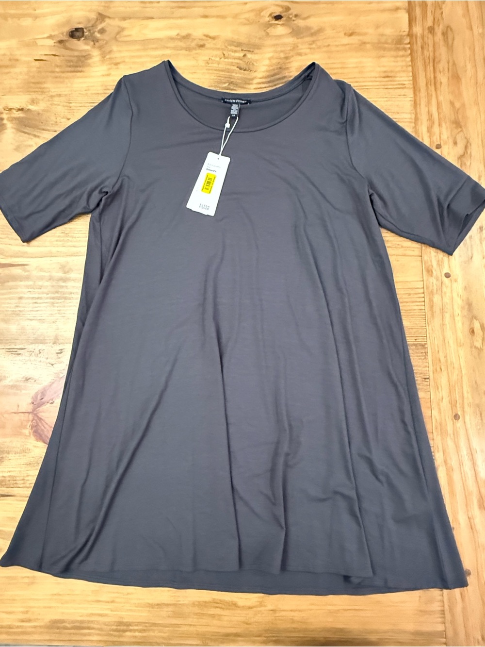 NWT Eileen Fisher Scoop Neck Tunic In Bark